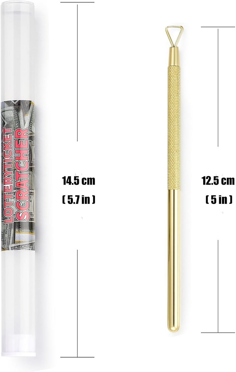 ESLINOP Lottery Ticket Scratcher Tool, Lottery Ticket Holders, Lottery Scratcher Tool, Scratch Off Tool Backscratchers for Adults, Scratch Off Stickers Lotto Scratcher Tool, Back Scratcher Metal Scraper Tool - Image 2